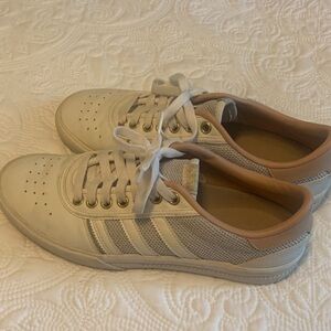 Adidas Cream and Tan Casual Sneakers